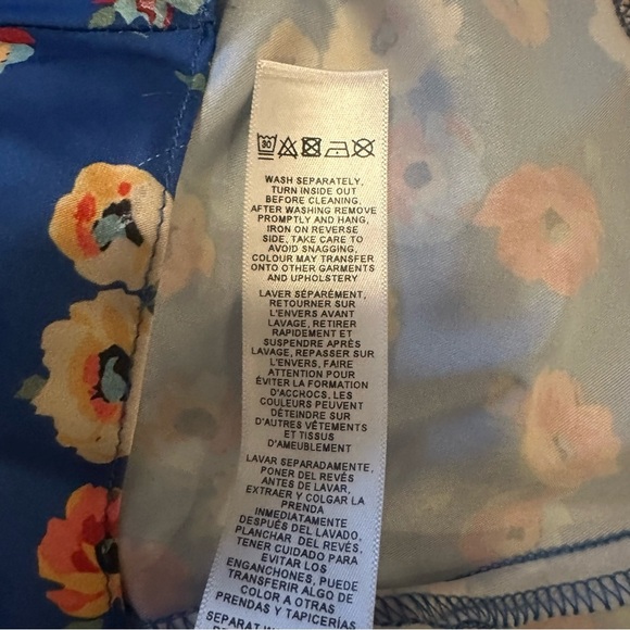 NWT ASOS blue floral midi tea dress size 4 - Picture 8 of 9